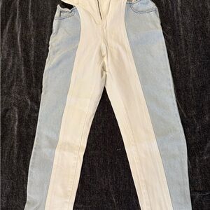 Fashion Nova Two-Tone Straight Leg Jeans